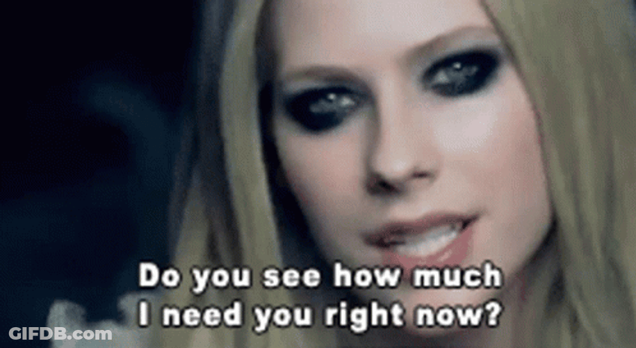 Avril Lavigne I Need You GIF
