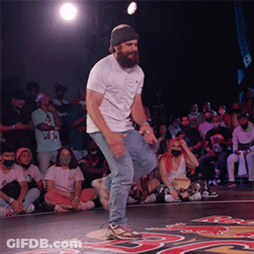 Awesome Beard Guy Break Dance GIF