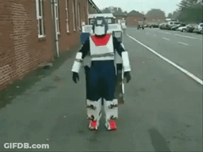Awesome Card Board Transformers GIF