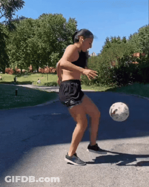 Awesome Female Soccer Dribble Skills GIF