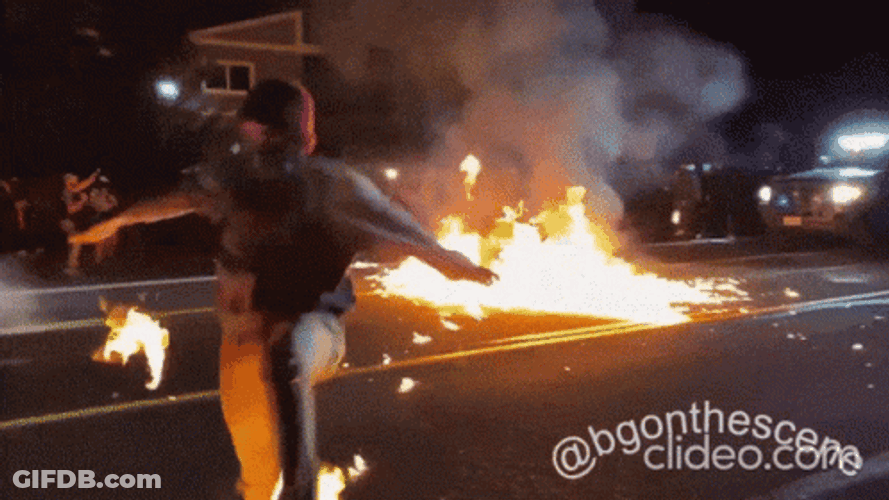 Awesome Guy Dancing On Fire GIF