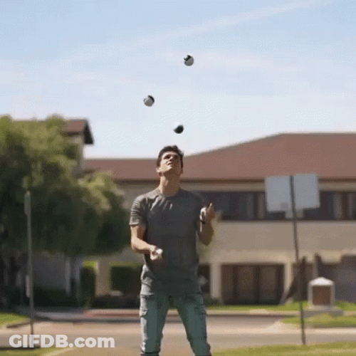 Awesome Juggling Balls Skill GIF