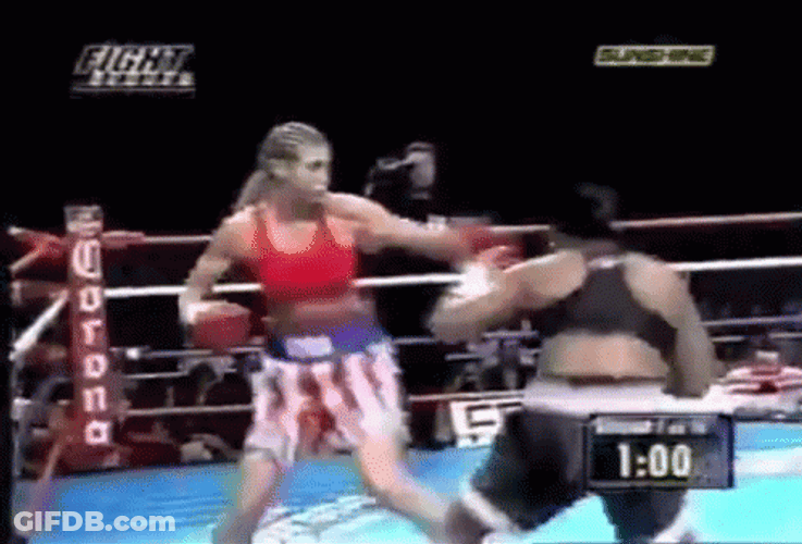 Awesome Knockout Female Boxer GIF