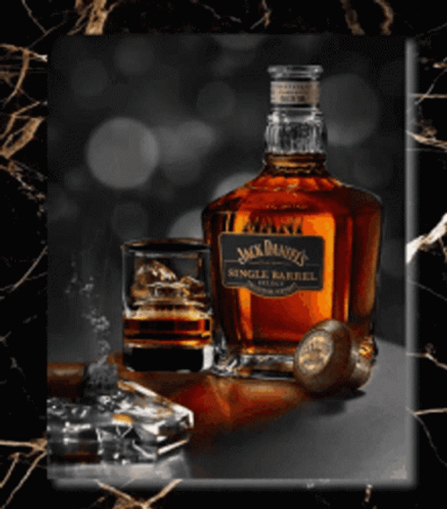 Awesome Portrait Jack Daniel's Whiskey Bottle Promo Shot GIF