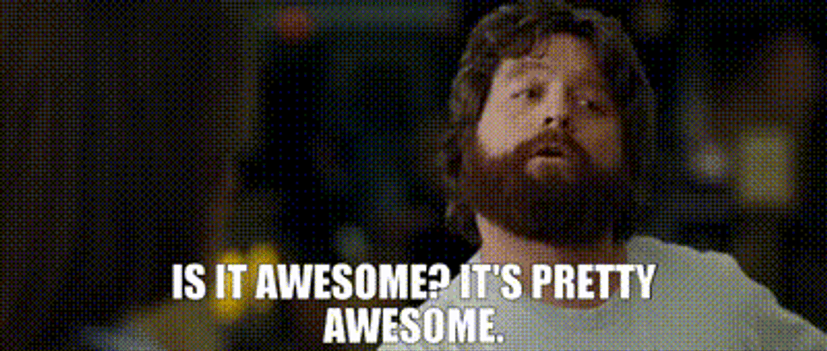 Awesome Pretty Awesome Zach Galifianakis GIF
