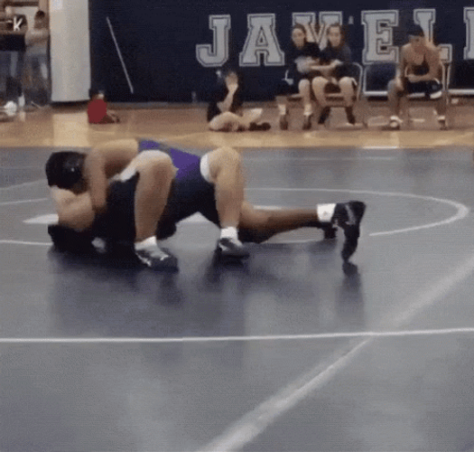 Awkward Amateur Wrestling Match GIF