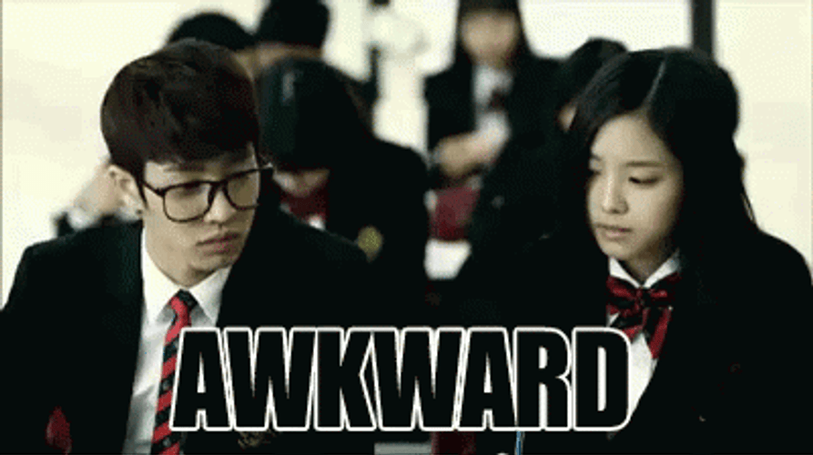 Awkward Classmate Stare GIF