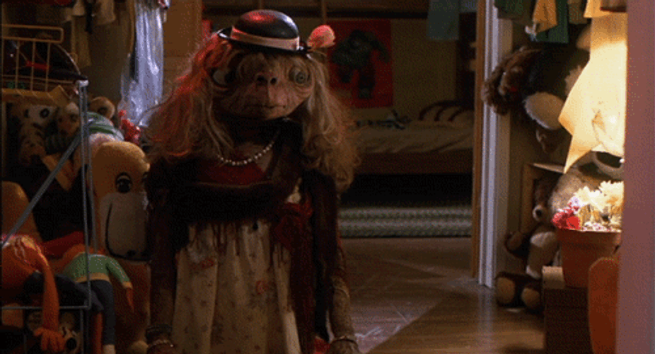 Awkward Et In A Costume GIF