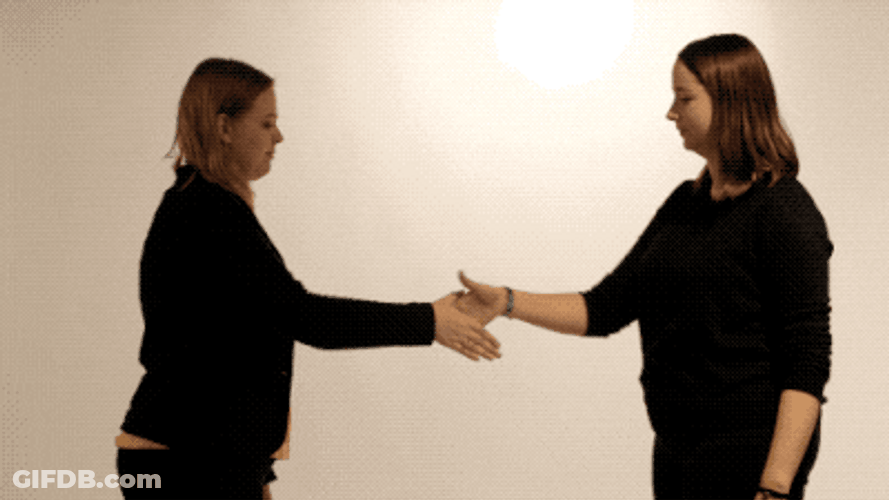 Awkward Handshake Fail GIF