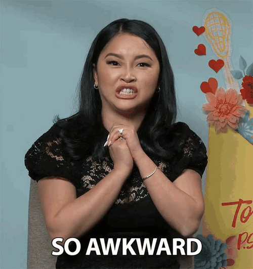 Awkward Lana Condor GIF