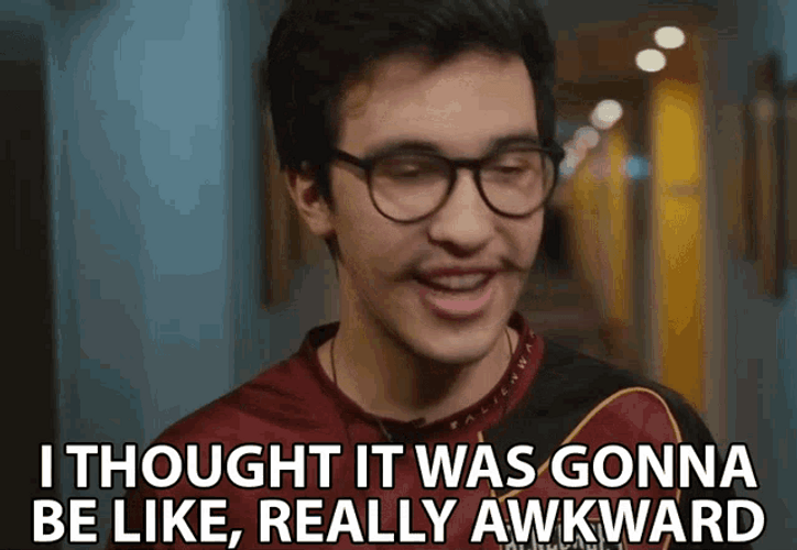 Awkward Man With Glasses GIF