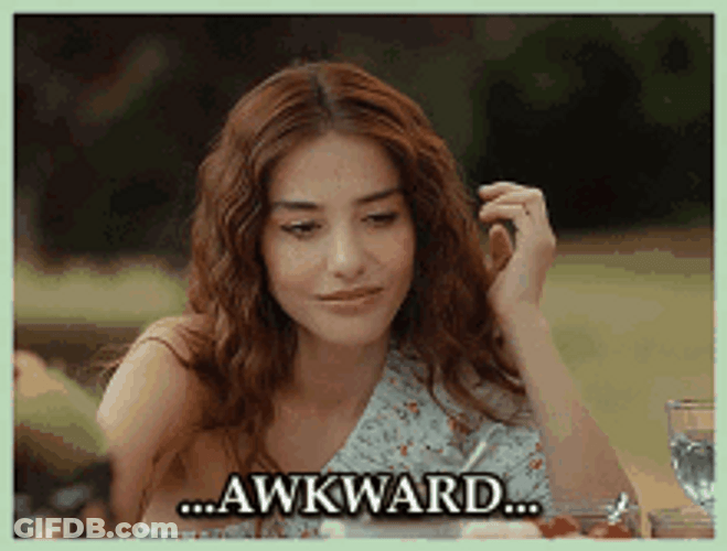Awkward Ozge Gurel GIF