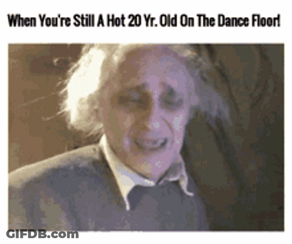 Awkward Scary Old Man Dancing Grinning Smile GIF