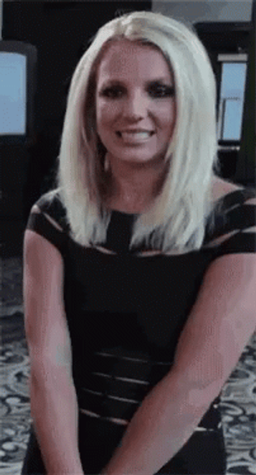 Awkward Smile Britney Spears GIF