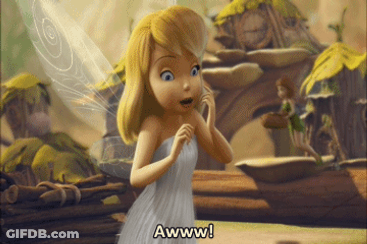 Aww Cute Tinkerbell GIF