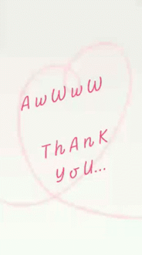 Aww Thank You Heart Draw Line GIF
