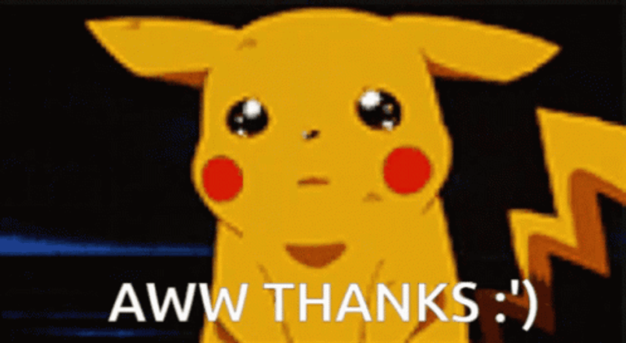 Aww Thank You Pikachu Emotional GIF