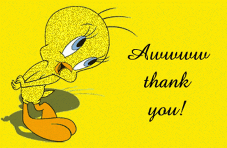 Aww Thank You Tweety Blinking GIF