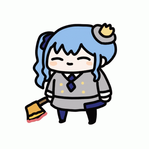 Axe Throwing Chibi Art GIF