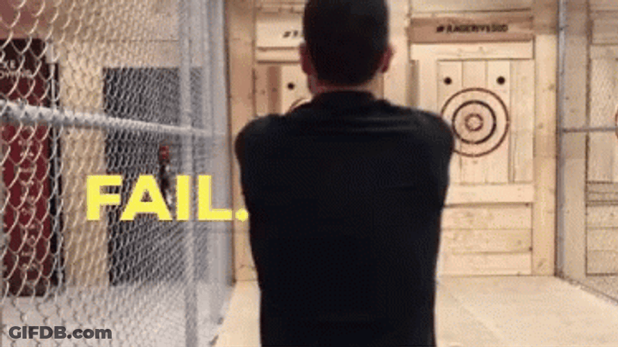 Axe Throwing Target Fail GIF