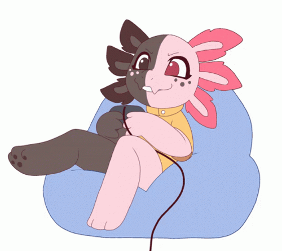 Axolotl Playing Games GIF