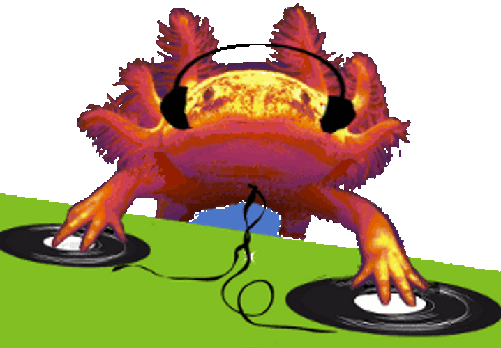 Axolotl Playing Music GIF