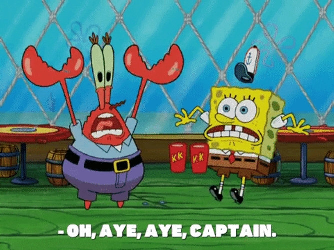 Aye Aye Captain Krabs GIF