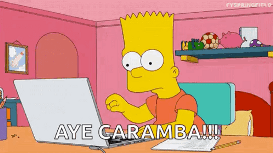 Aye Caramba Bart Simpson GIF