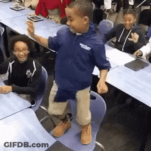Aye Kids Dancing In Cafeteria GIF