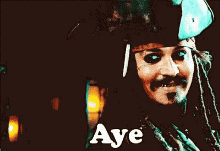 Aye Pirates Of The Caribbean Jack Sparrow GIF