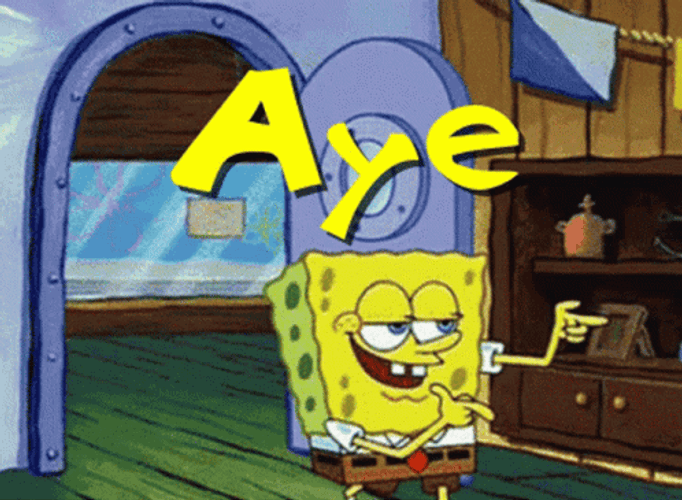 Aye SpongeBob SquarePants Walk Away GIF