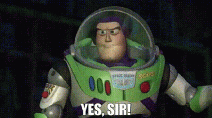 Aye Toy Story Buzz Lightyear Yes Sir GIF