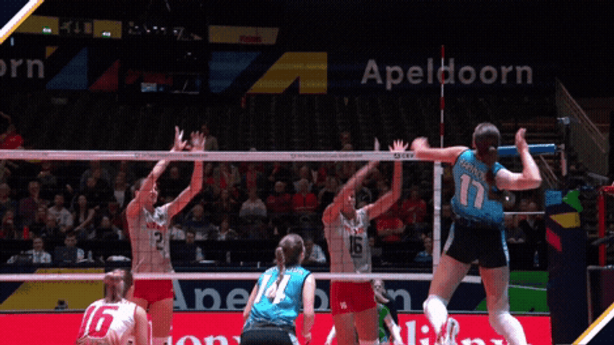 Azerbaijan Volleyball Power Spike GIF
