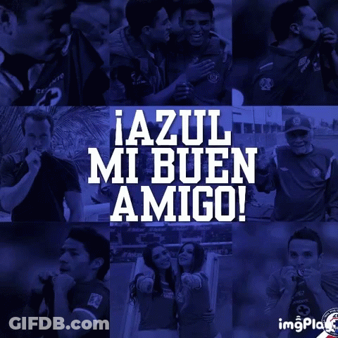 Azul Mi Buen Amigo Poster GIF