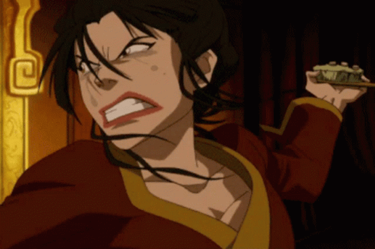 Azula Angry Hitting Mirror Avatar GIF