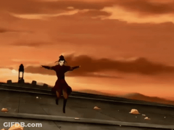 Azula Back Flip Fire Bending Avatar GIF