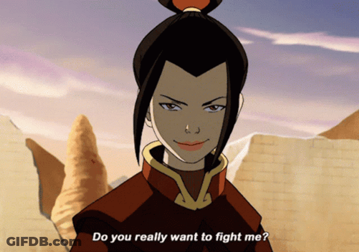 Azula Eyebrows Raise Fight Me GIF