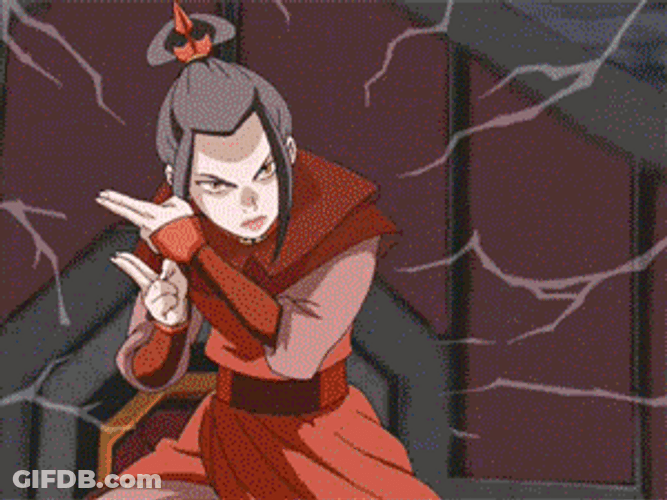 Azula Fire Nation Lightning Fight GIF
