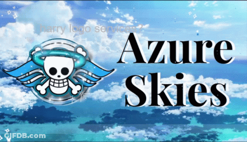 Azure Skies Skull And Crossbones GIF