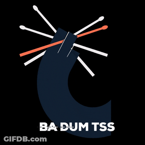Ba Dum Tss Text Glitch GIF