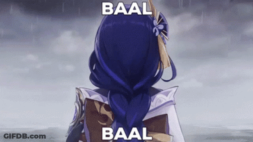 Baal Raiden Shogun Genshin Impact Thunder Power GIF