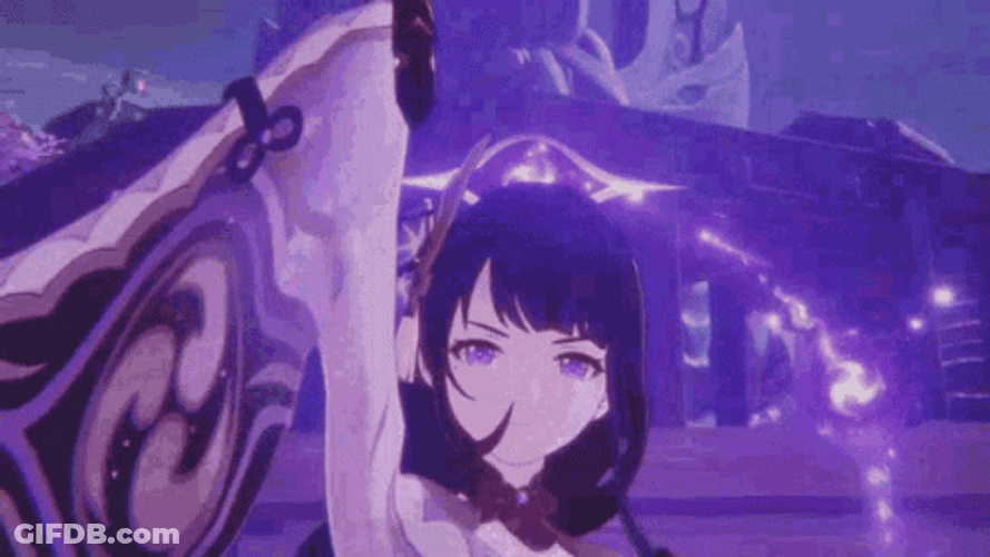 Baal Raiden Shogun Massive Thunder Power GIF