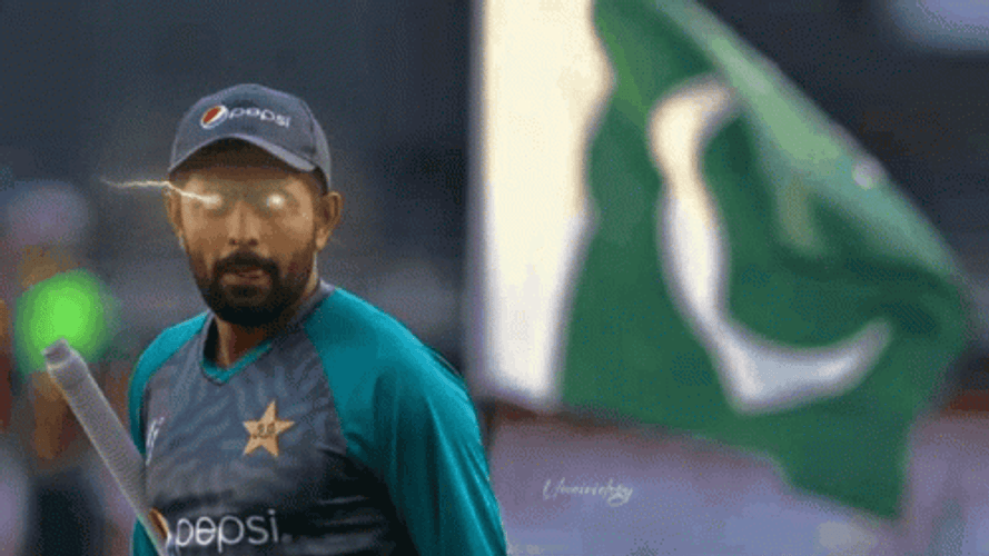 Babar Azam Lightning Eyes GIF