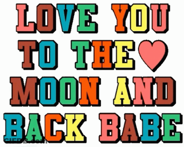 Babe Colorful Text GIF