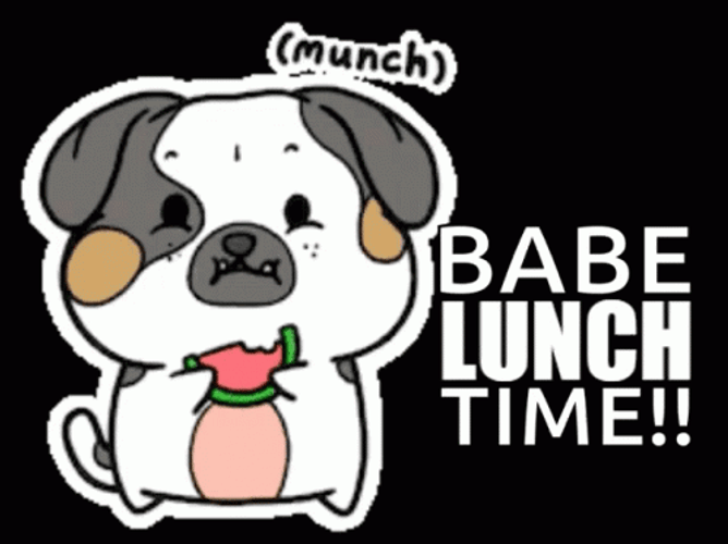 Babe Dog Lunch Time GIF