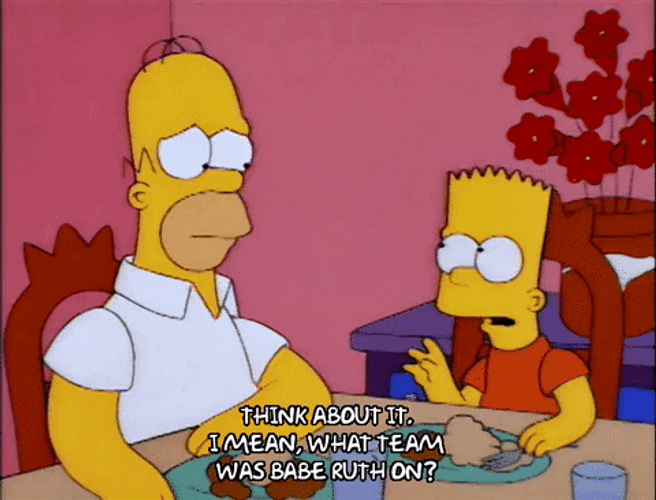 Babe Ruth Homer Simpson GIF