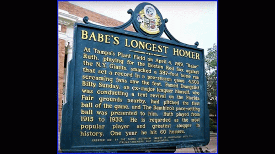 Babe Ruth Longest Home Run GIF
