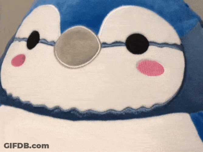 Babs Blue Jay Squismallow Punch GIF