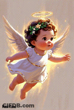 Baby Angel Painting By Maui Kalu GIF