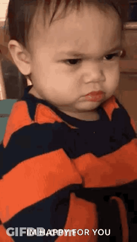 Baby Angry Face Arms Crossed I'm Happy For You GIF